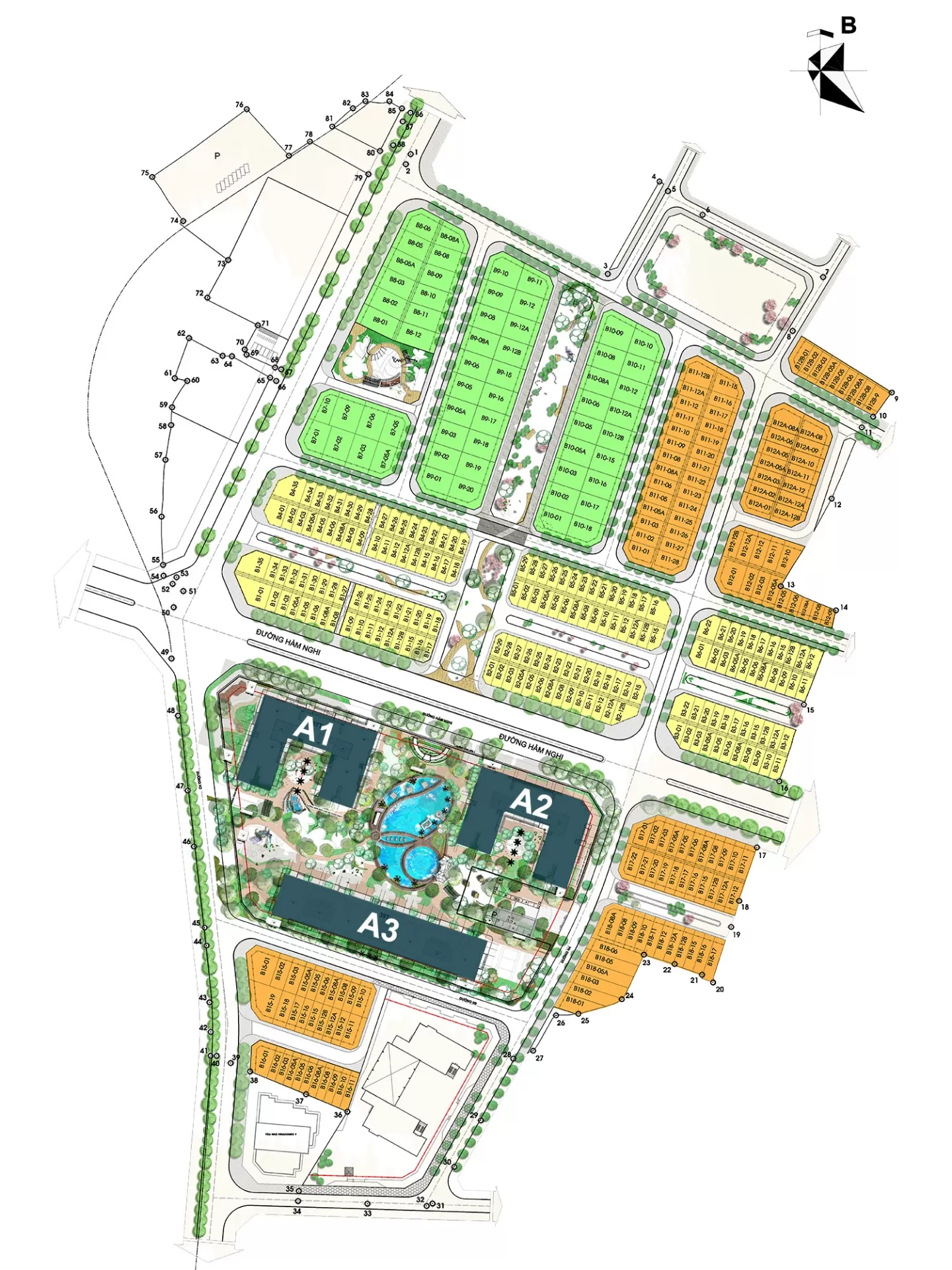 Mặt bằng tổng thể Vinhomes Gardenia