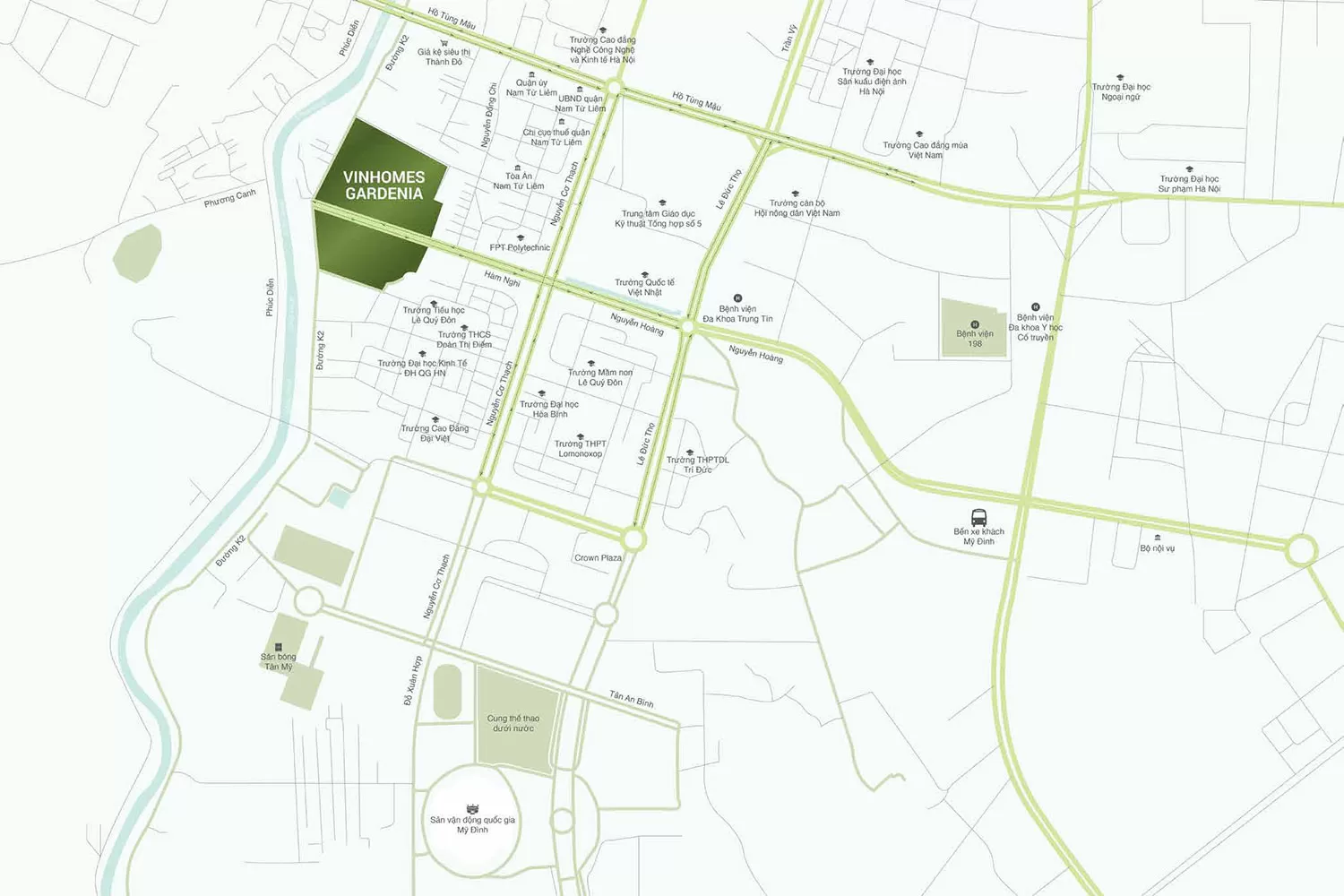 Vị trí Vinhomes Gardenia