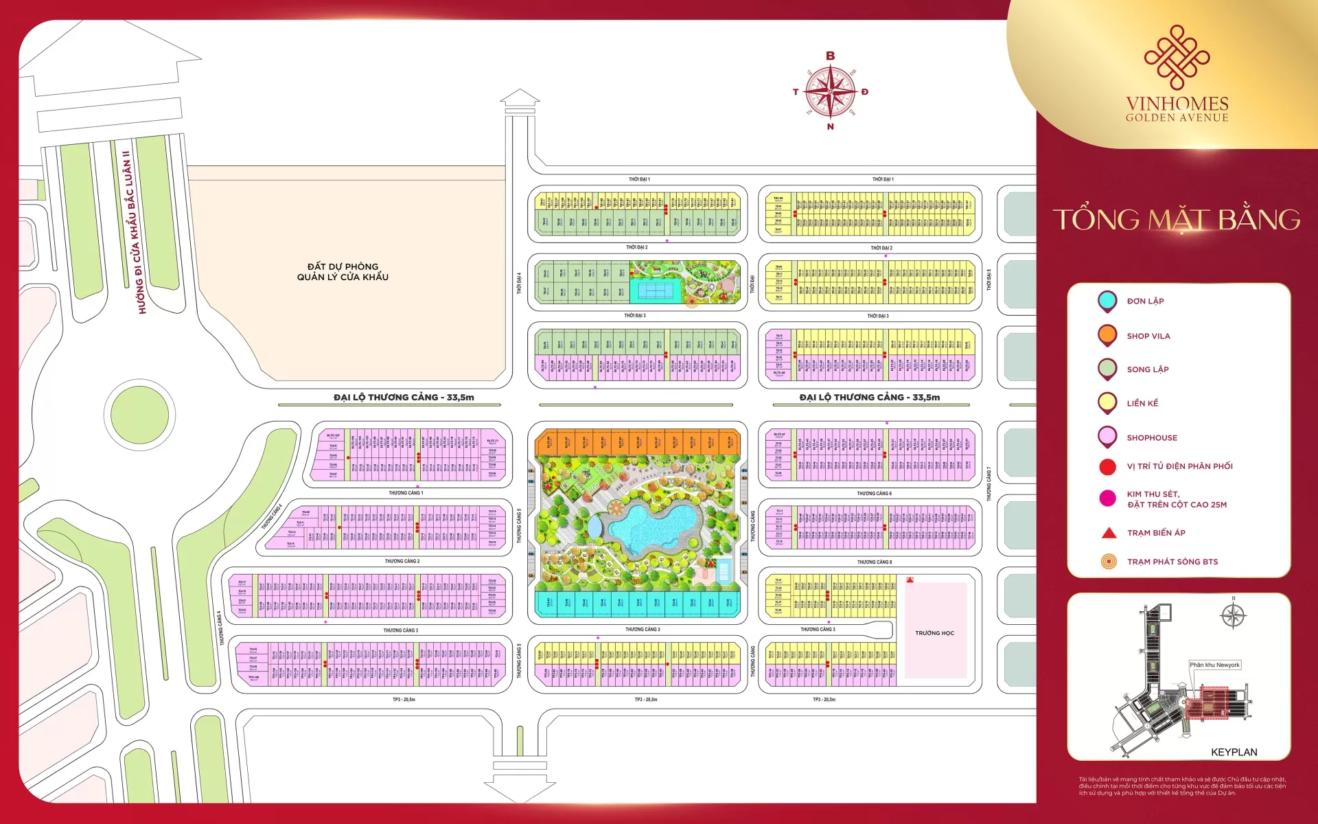 Mặt bằng tổng thể Vinhomes Golden Avenue