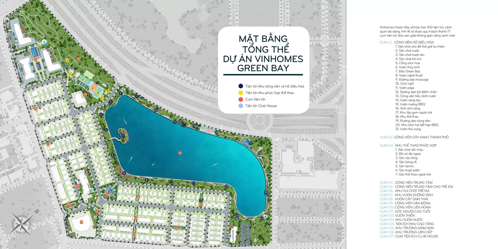 Mặt bằng tổng thể Vinhomes Green Bay