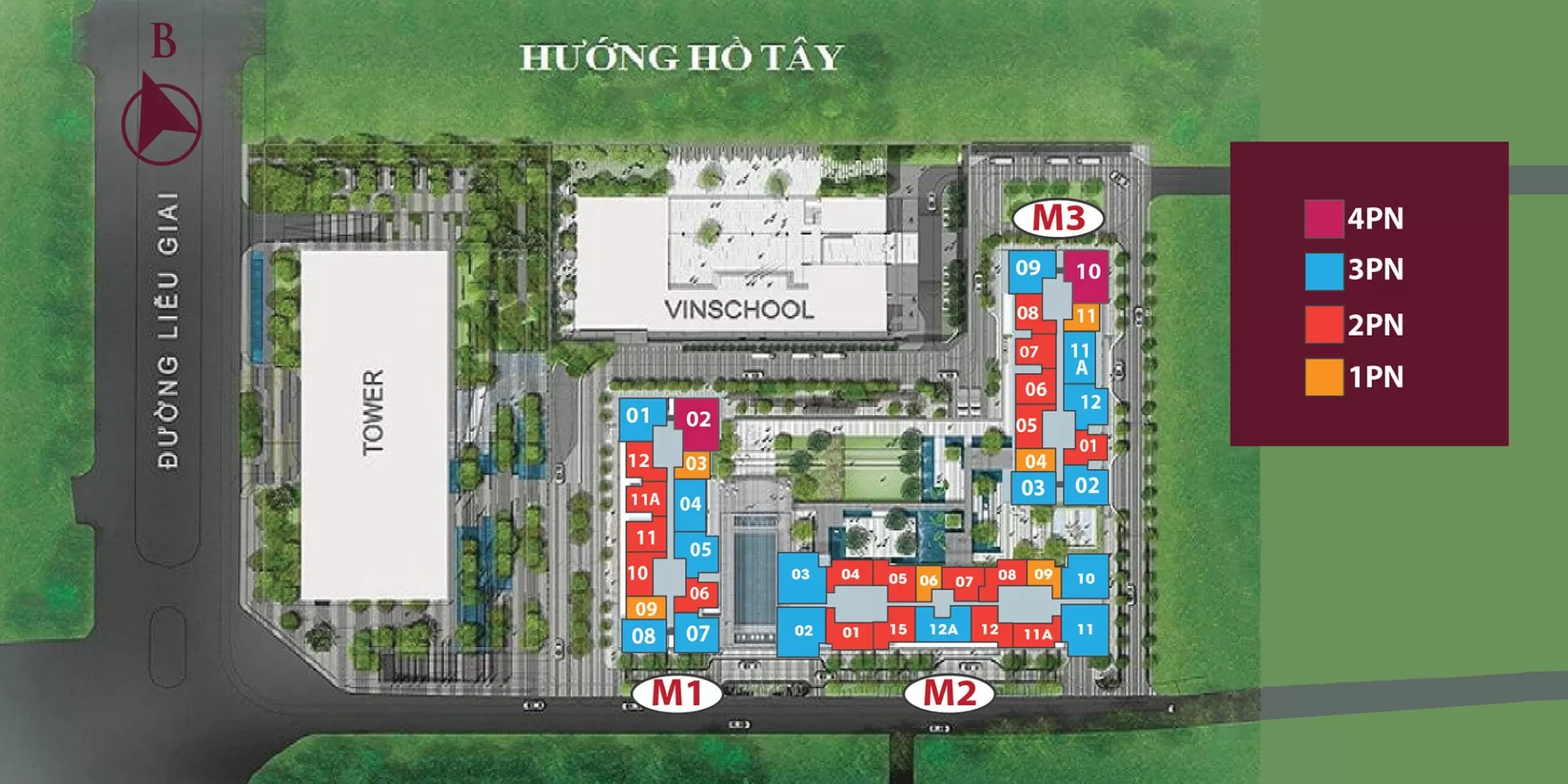 Mặt bằng tổng thể Vinhomes Metropolis