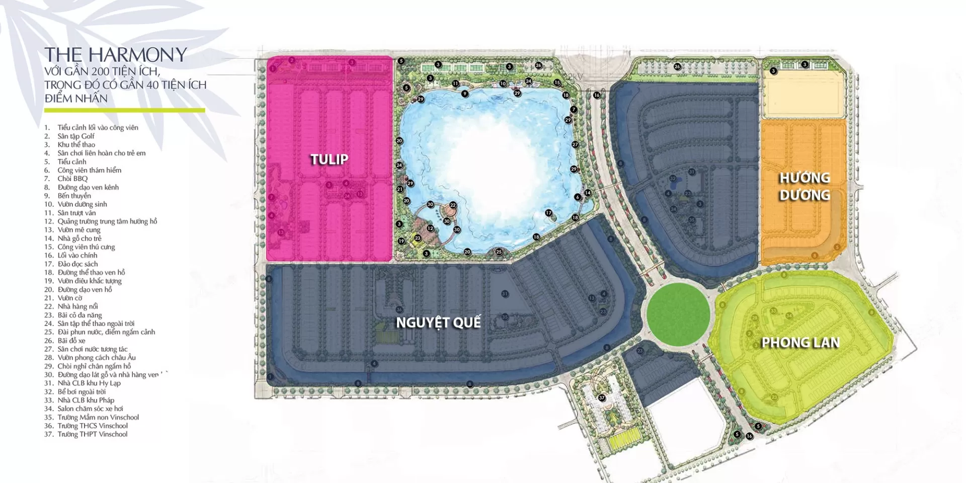 Mặt bằng tổng thể Vinhomes Riverside The Harmony