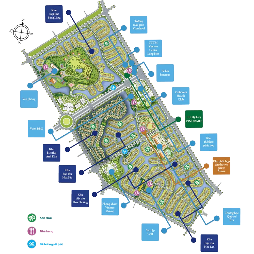 Mặt bằng tổng thể Vinhomes Riverside