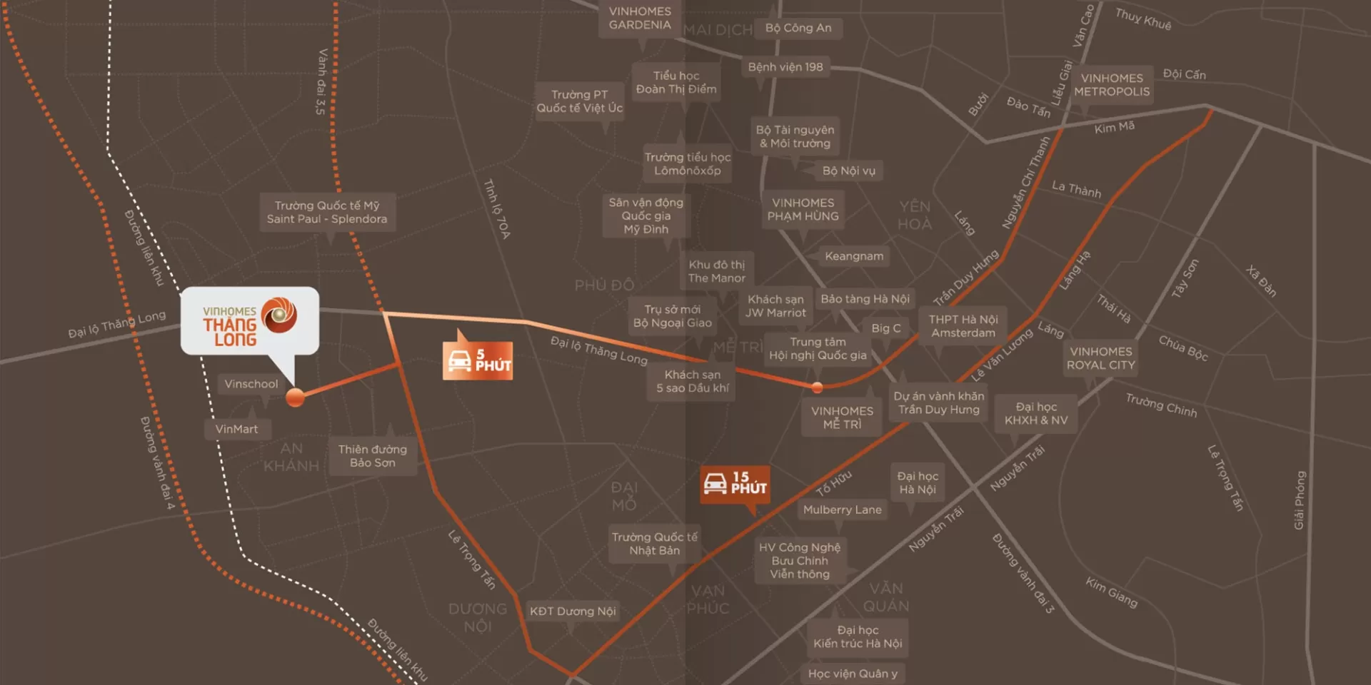 Vị trí Vinhomes Thăng Long