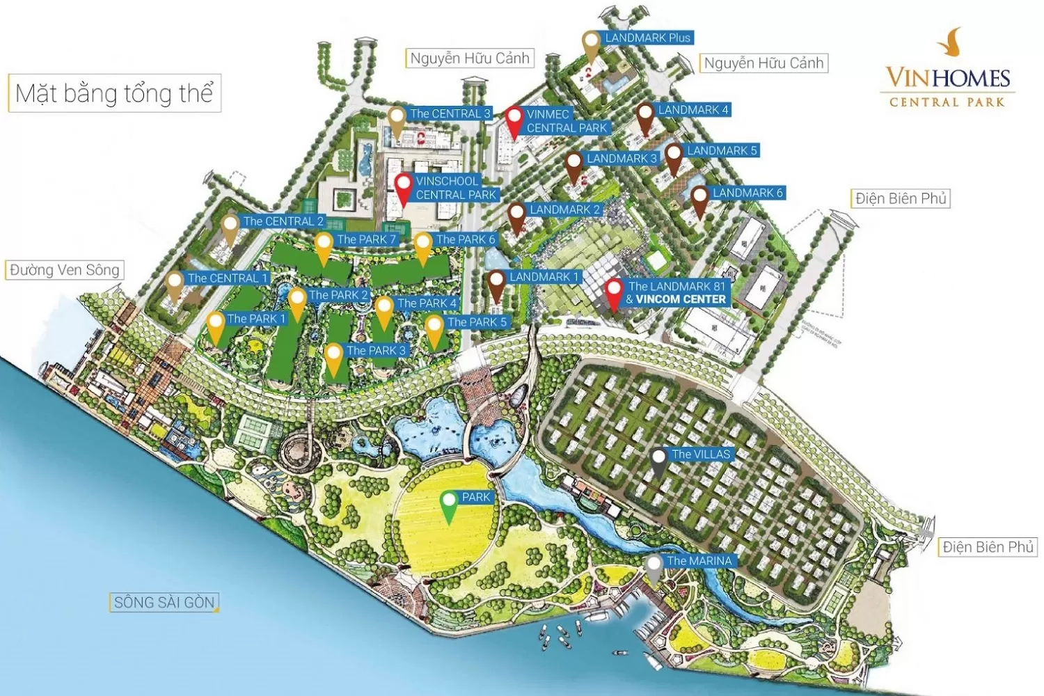 Mặt bằng tổng thể Vinhomes Central Park