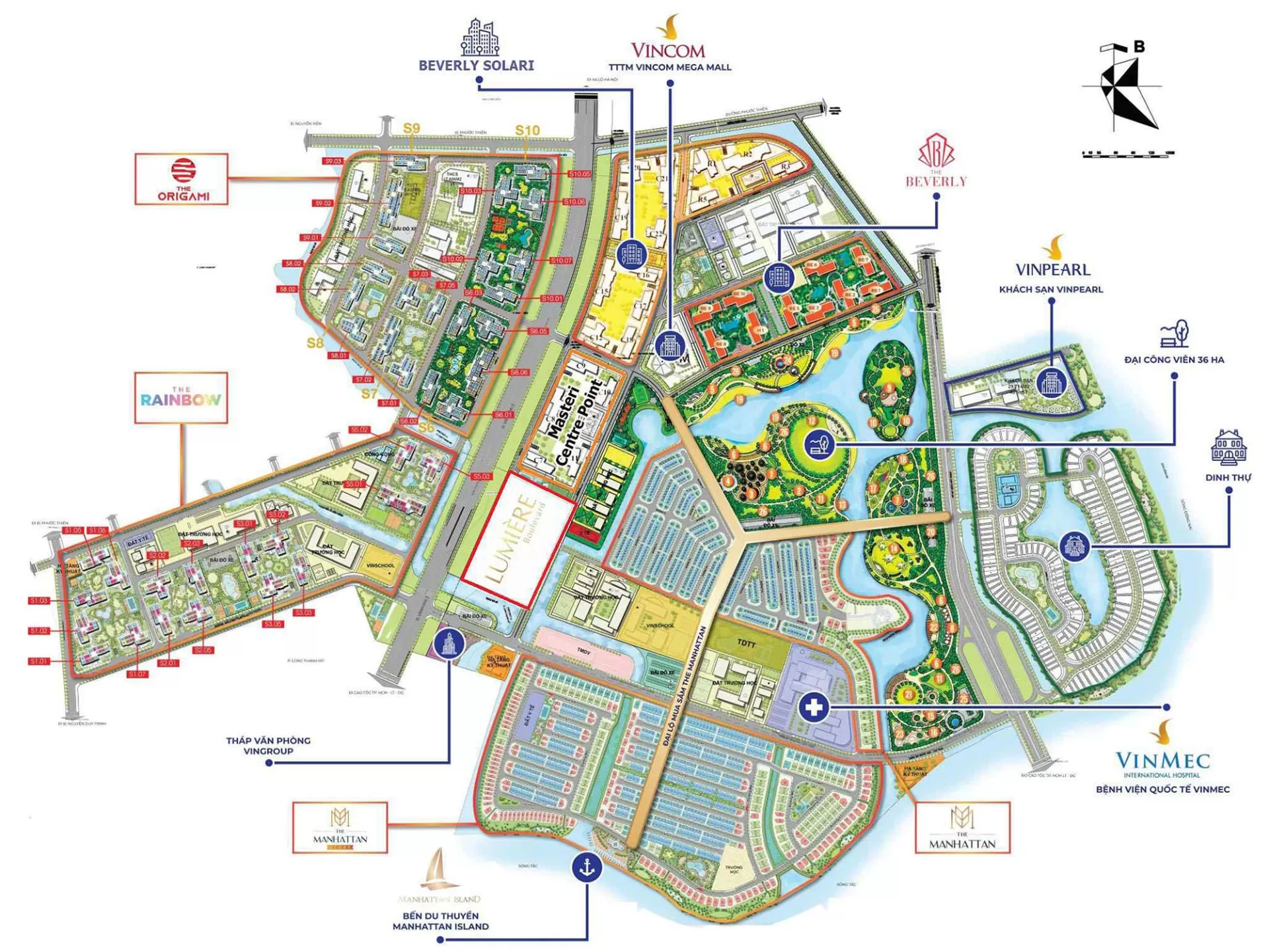 Mặt bằng tổng thể Vinhomes Grand Park