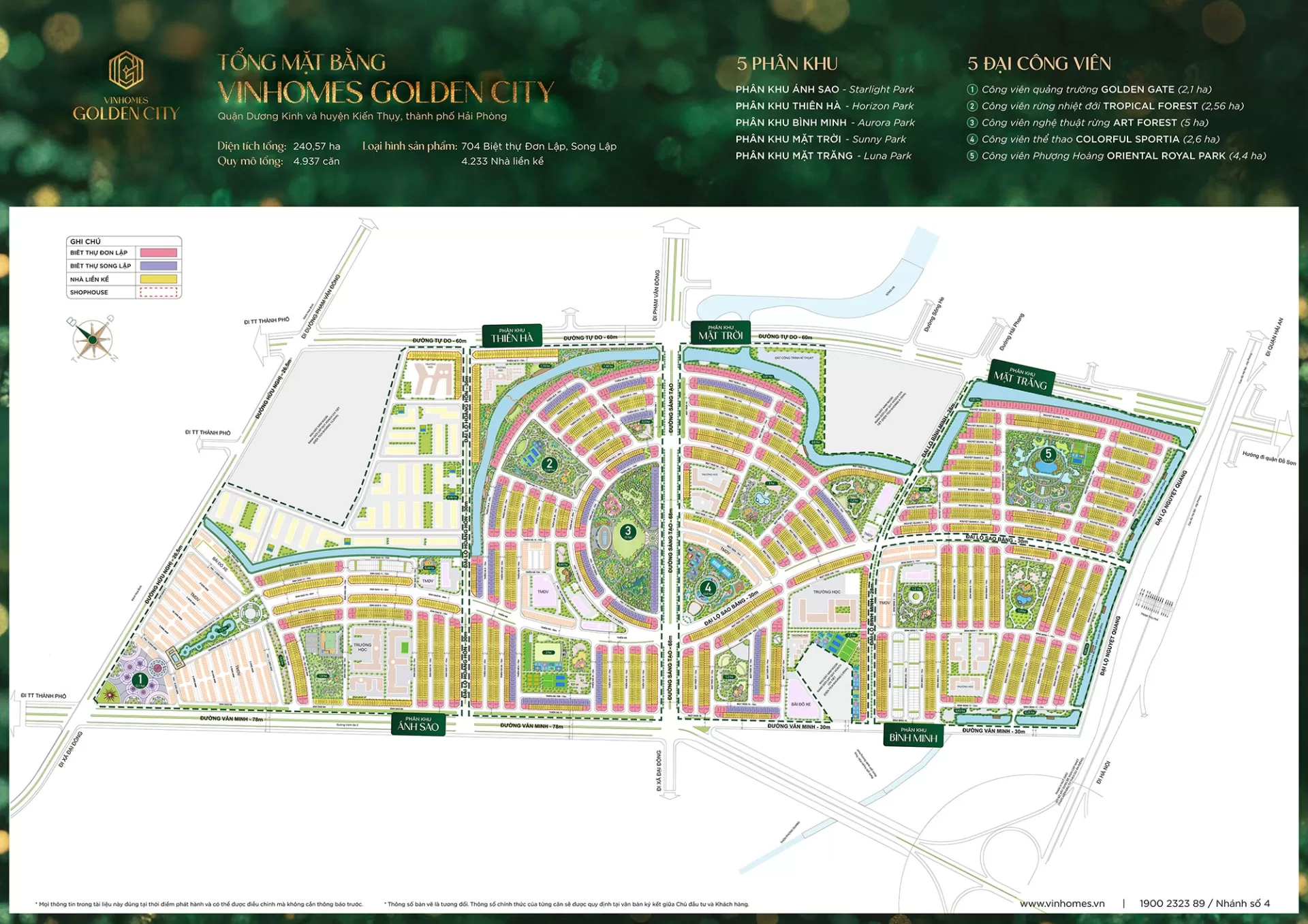 Mặt bằng tổng thể Vinhomes Golden City