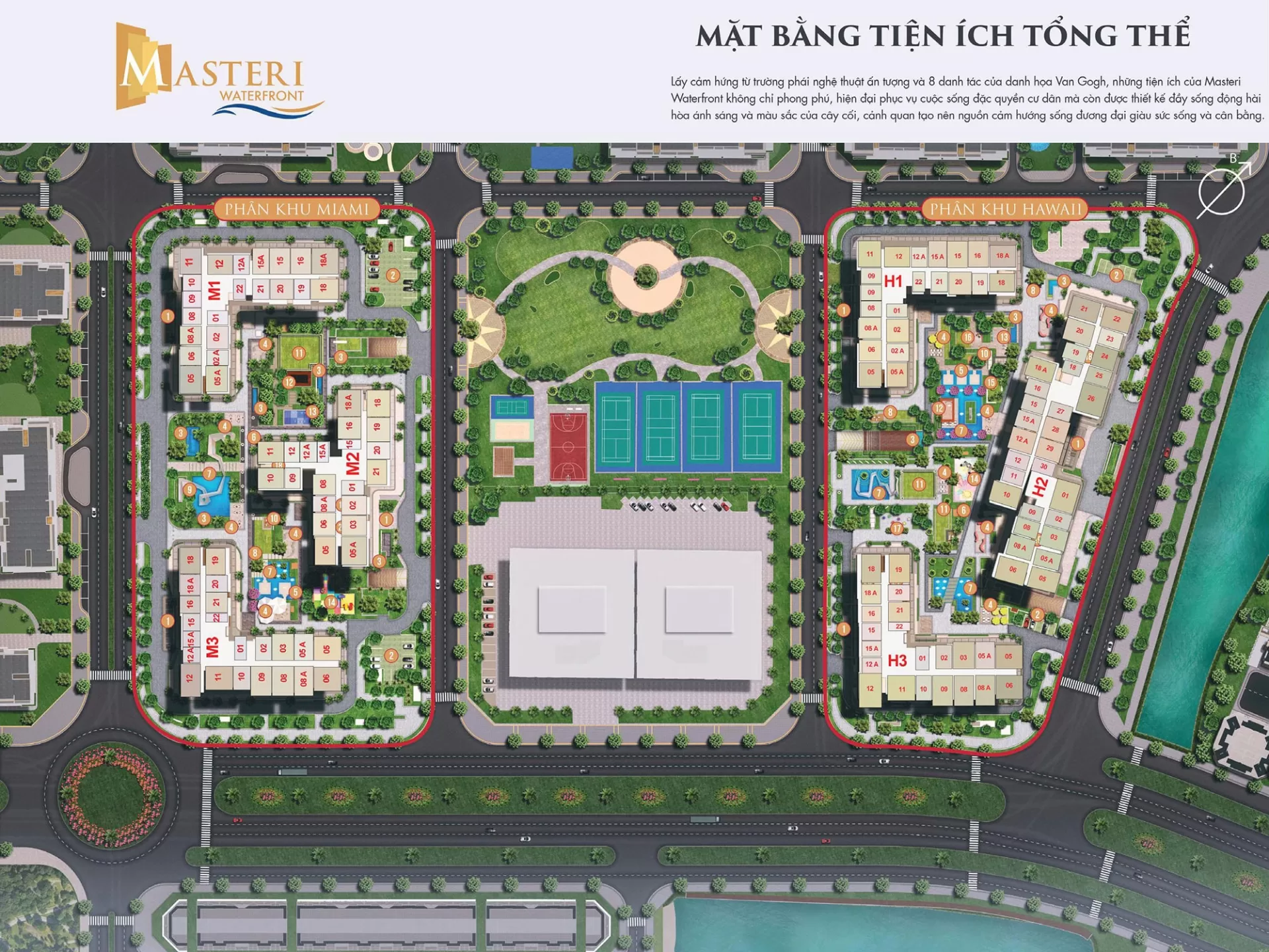Mặt bằng tổng thể Masteri Waterfront