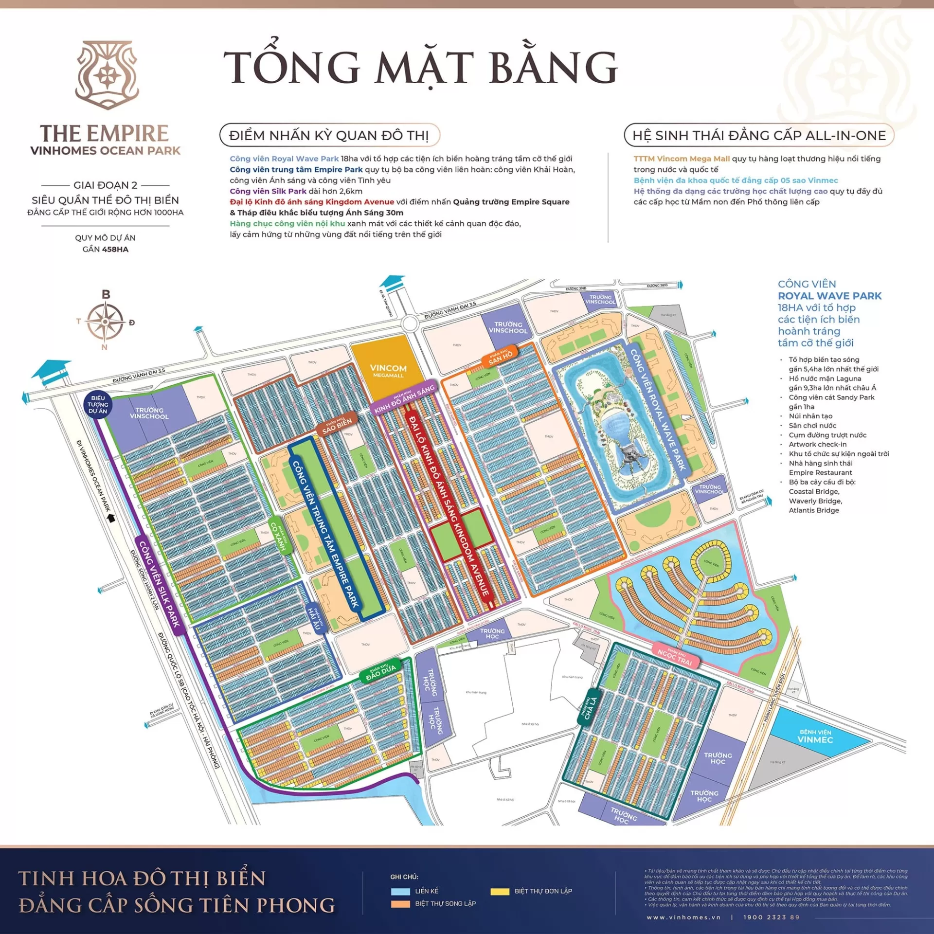 Mặt bằng tổng thể Vinhomes Ocean Park 2