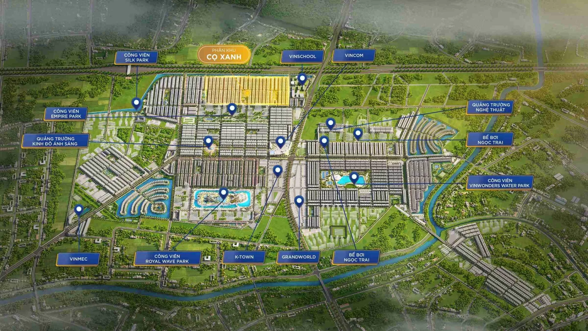 Vị trí phân khu Cọ Xanh