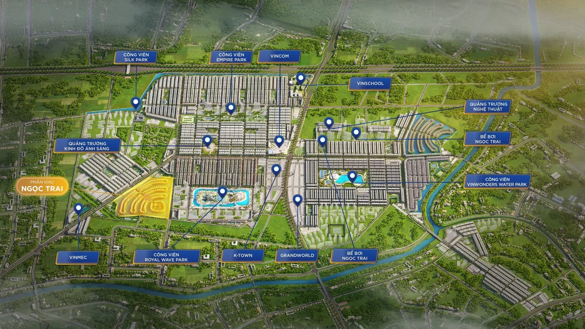 Vị trí phân khu Ngọc Trai