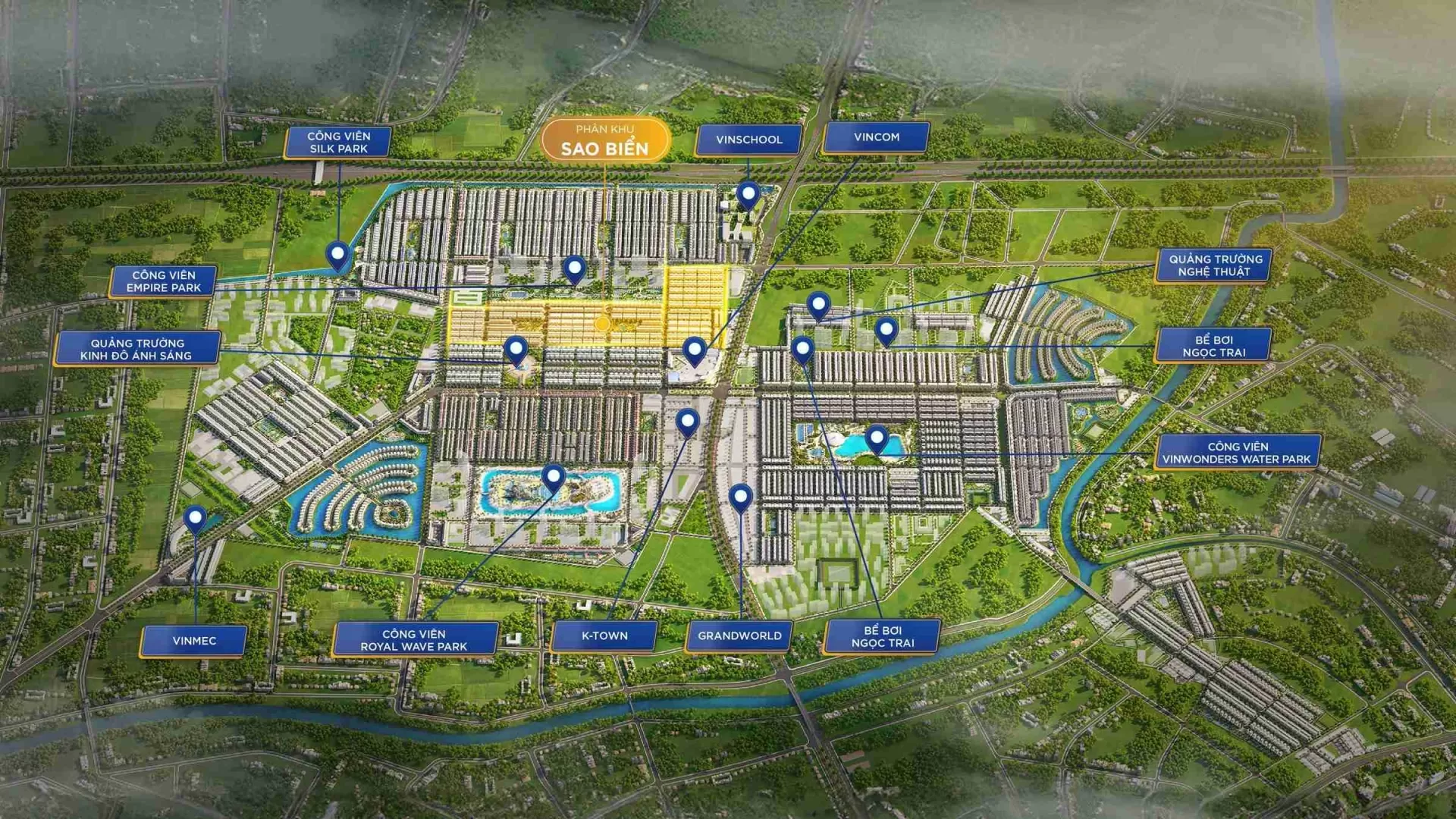 Vị trí phân khu Sao Biển