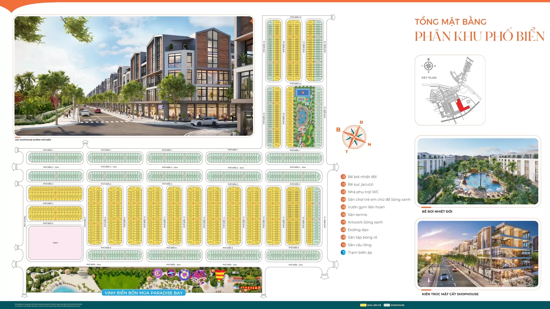 Mặt bằng phân khu Phố Biển