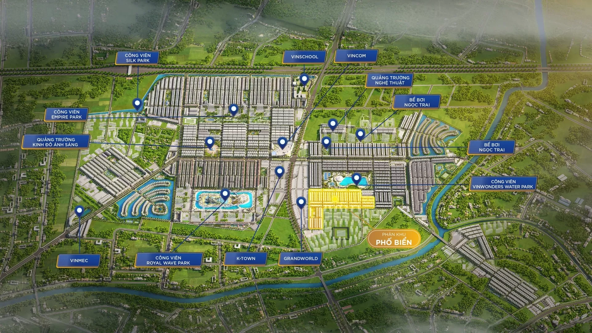 Vị trí phân khu Phố Biển