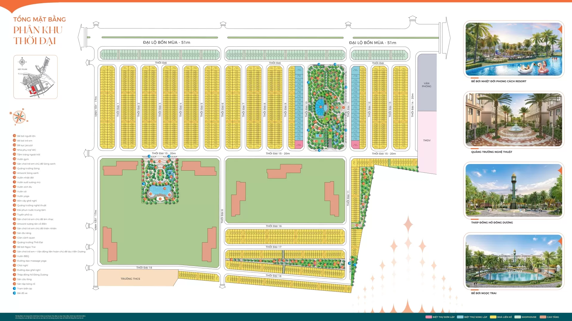 Mặt bằng phân khu Thời Đại