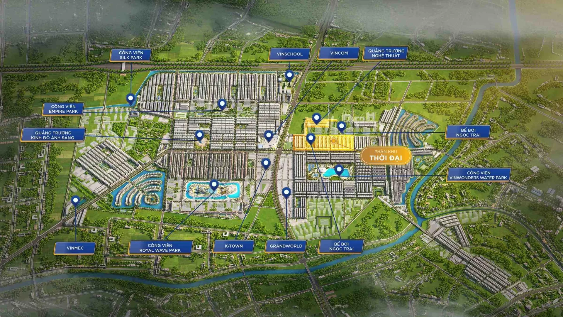 Vị trí phân khu Thời Đại