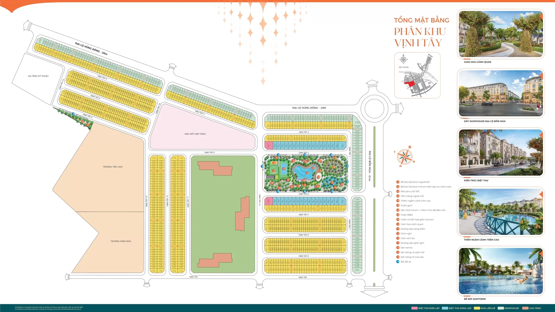 Mặt bằng phân khu Vịnh Tây