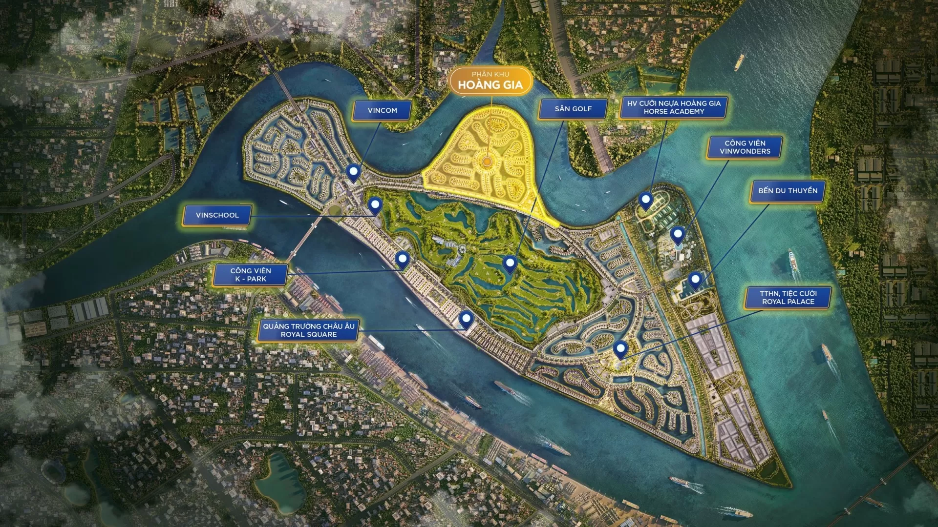 Vị trí phân khu Hoàng Gia