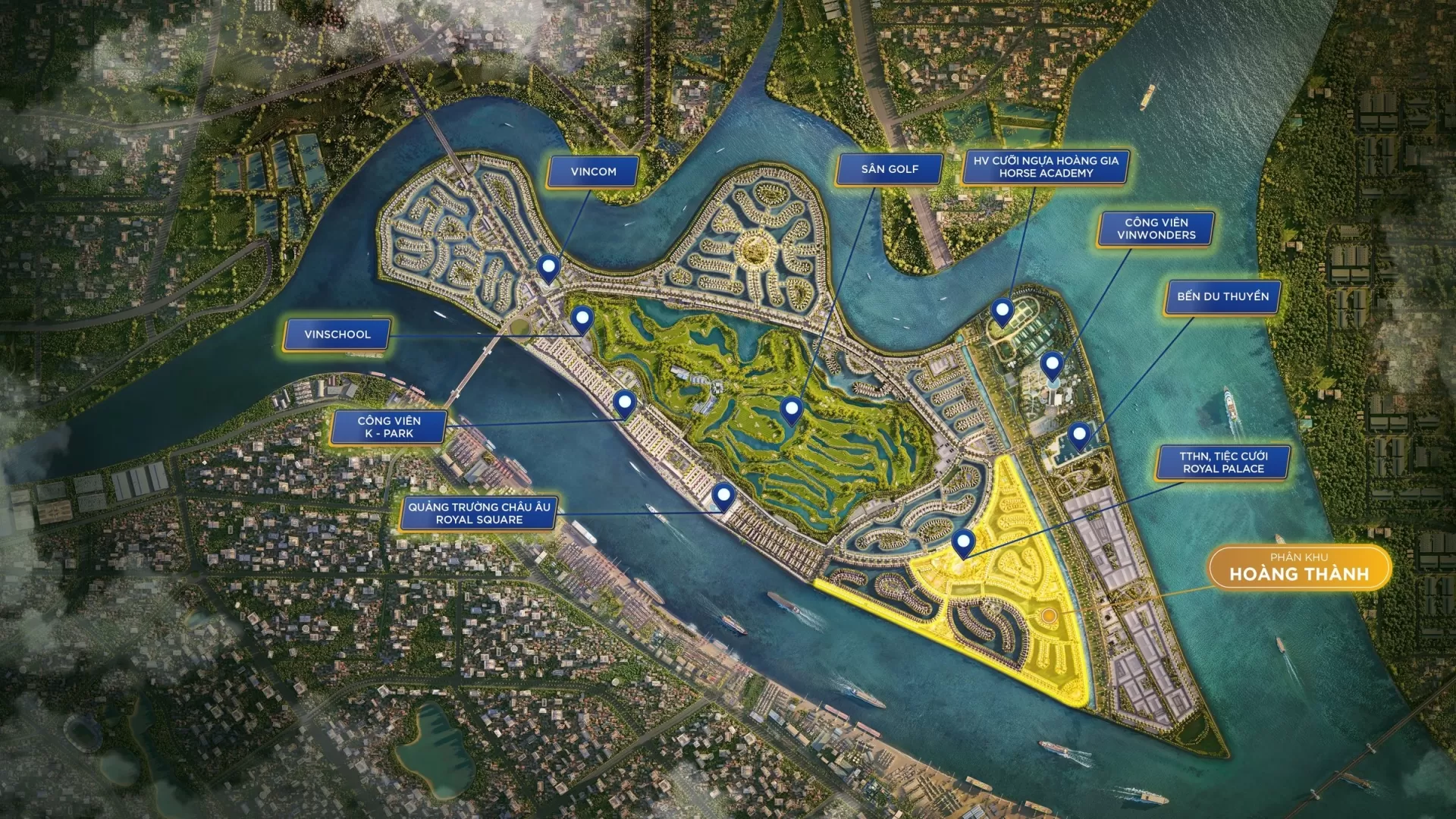 Vị trí phân khu Hoàng Thành