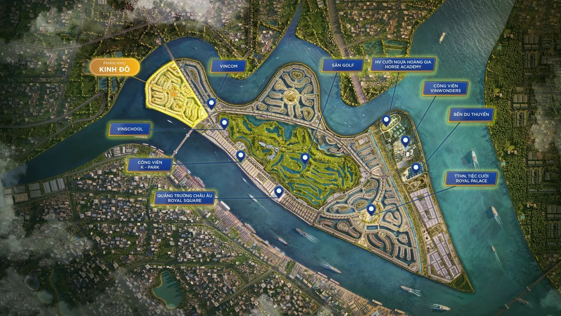 Vị trí phân khu Kinh Đô