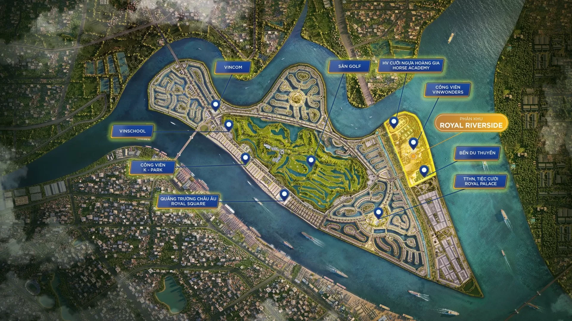 Vị trí phân khu Royal Riverside